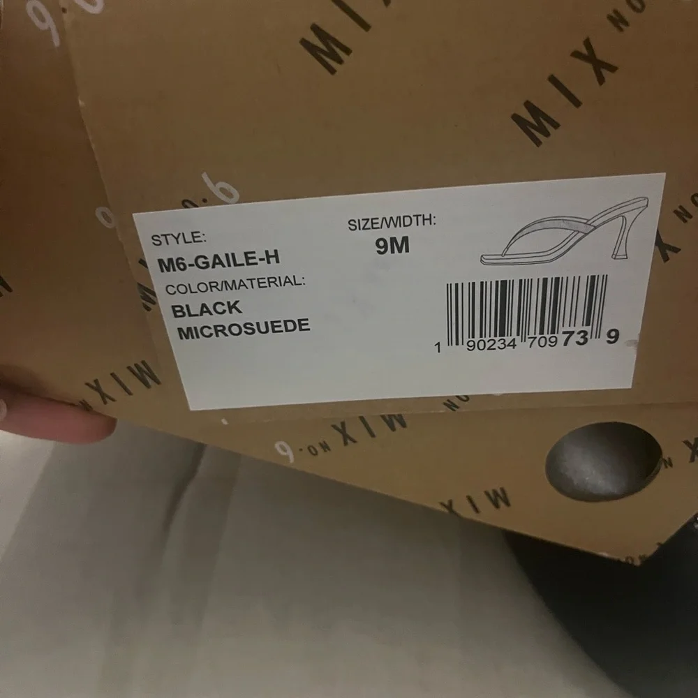 Mix no. 6 thong sparkle shoes with heel size 9 - Picture 3 of 3